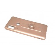 Silicone Case Motomo With Finger Ring For Xiaomi Redmi Note 5 Pro Pink / Gold